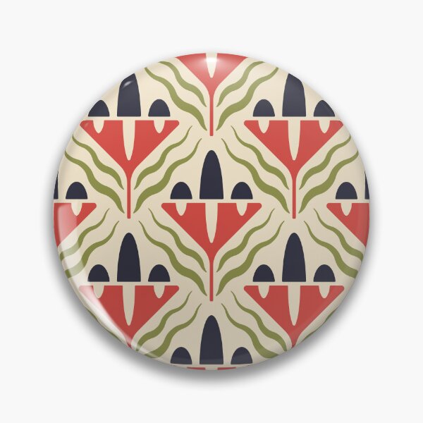 Item preview, KF 0088 F - Vintage Retro Flower 70s Modern Geometric Floral Pattern designed and sold by KhakiFinch.