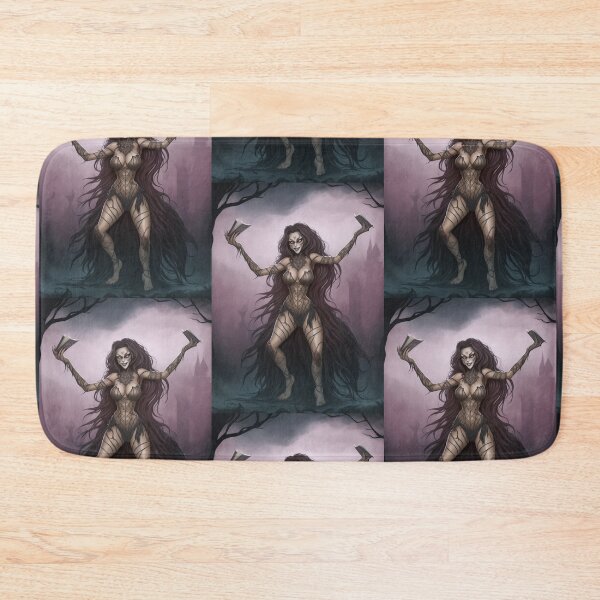 Item preview,  A female werewolf witch illustration designed and sold by Vintage Designs +.