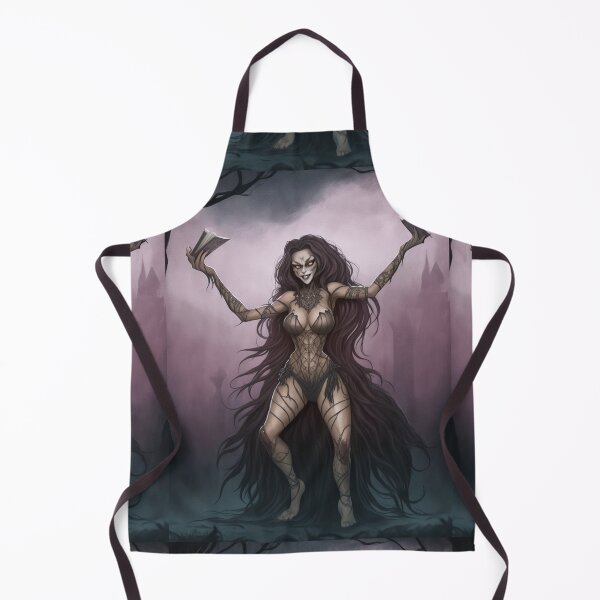 Item preview,  A female werewolf witch illustration designed and sold by Vintage Designs +.