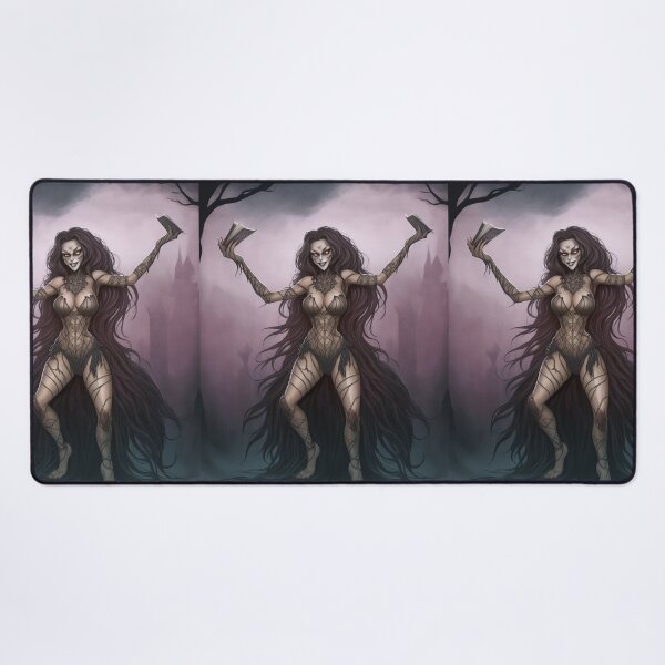 Item preview,  A female werewolf witch illustration designed and sold by Vintage Designs +.