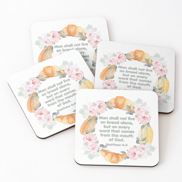 Item preview, Matthew 4:4 - Man shall not live by bread alone  designed and sold by FlutterByH.