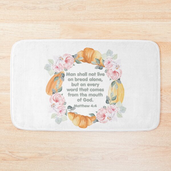Item preview, Matthew 4:4 - Man shall not live by bread alone designed and sold by FlutterByH.