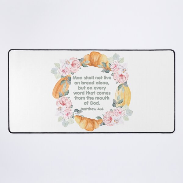 Item preview, Matthew 4:4 - Man shall not live by bread alone designed and sold by FlutterByH.