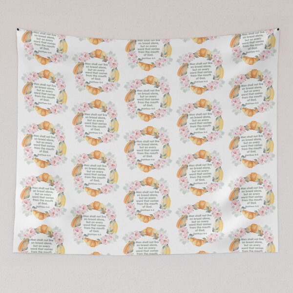 Item preview, Matthew 4:4 - Man shall not live by bread alone designed and sold by FlutterByH.