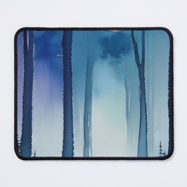 Item preview, Blue Moonlit Forest Collection No1 -Katrina and Clayton Nature Themed Merch designed and sold by Katrina-Clayton.