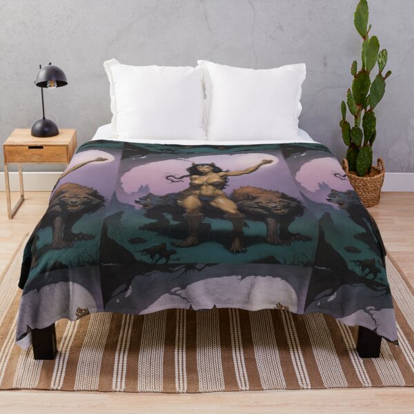 Item preview,  A female werewolf witch illustration designed and sold by Vintage Designs +.