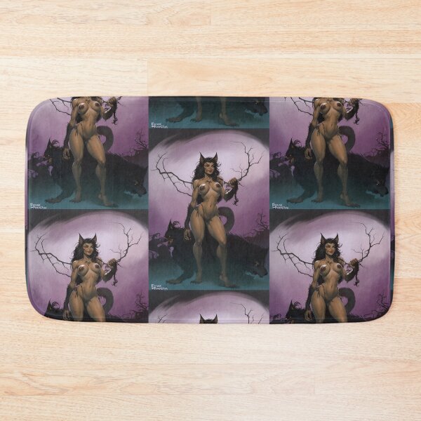 Item preview,  A female werewolf witch illustration designed and sold by Vintage Designs +.