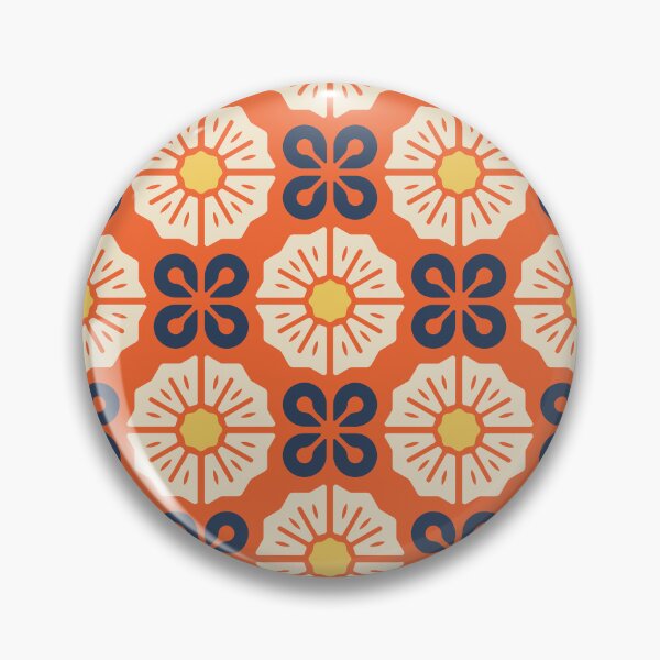 Item preview, KF 0089 D - Vintage Retro Flower 70s Modern Geometric Floral Pattern designed and sold by KhakiFinch.
