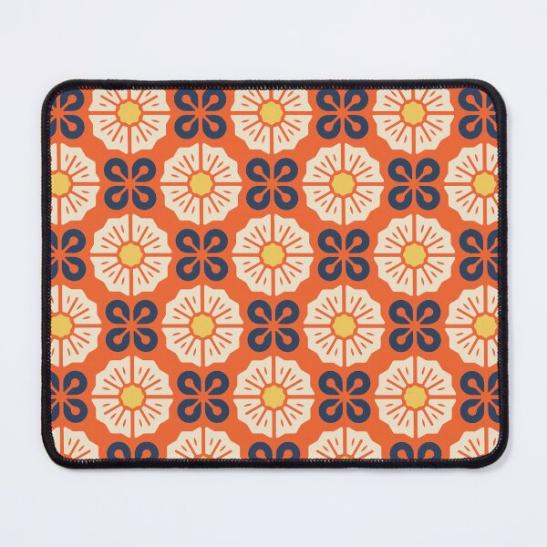 Item preview, KF 0089 D - Vintage Retro Flower 70s Modern Geometric Floral Pattern designed and sold by KhakiFinch.
