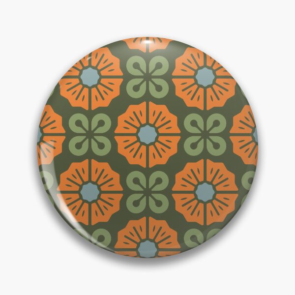 Item preview, KF 0089 F - Vintage Retro Flower 70s Modern Geometric Floral Pattern designed and sold by KhakiFinch.