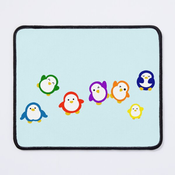 Item preview, rainbow colored baby penguins designed and sold by Sunny-Sally.