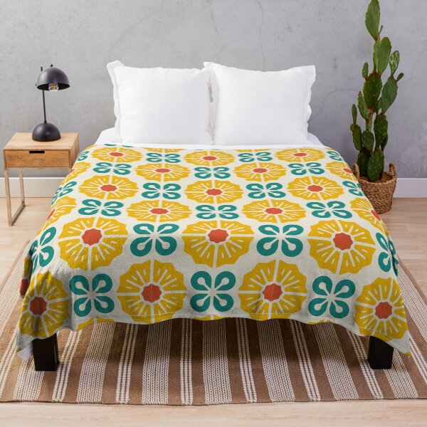 Item preview, KF 0089 H - Vintage Retro Flower 70s Modern Geometric Floral Pattern designed and sold by KhakiFinch.