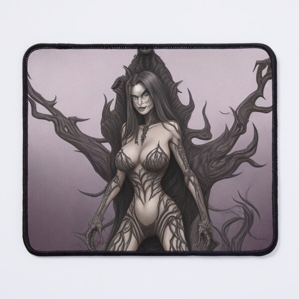 Item preview, A female werewolf witch illustration designed and sold by Vintage Designs +.