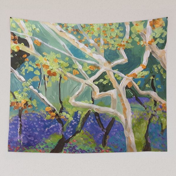 Item preview, magical forest in autumn, acrylic on paper designed and sold by Tereza Pilar  Art.