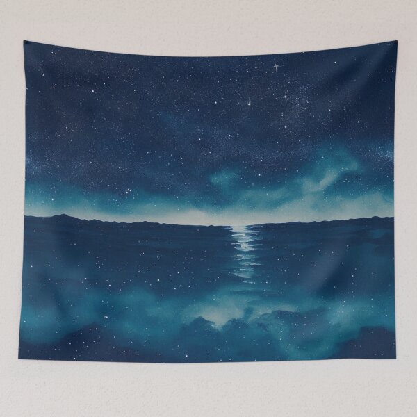 Item preview, Celestial Marine World | Tranquil Ocean and Starry Brilliance designed and sold by Polariszero.