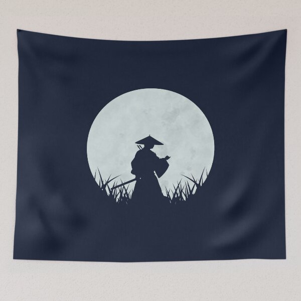 Item preview, Samurai in the moonlight - Blue designed and sold by INSOMNIAC101.