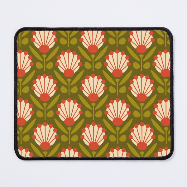 Item preview, KF 0090 D - Vintage Retro Dandelion Flower 70s Modern Geometric Floral Pattern designed and sold by KhakiFinch.