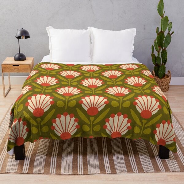 Item preview, KF 0090 D - Vintage Retro Dandelion Flower 70s Modern Geometric Floral Pattern designed and sold by KhakiFinch.