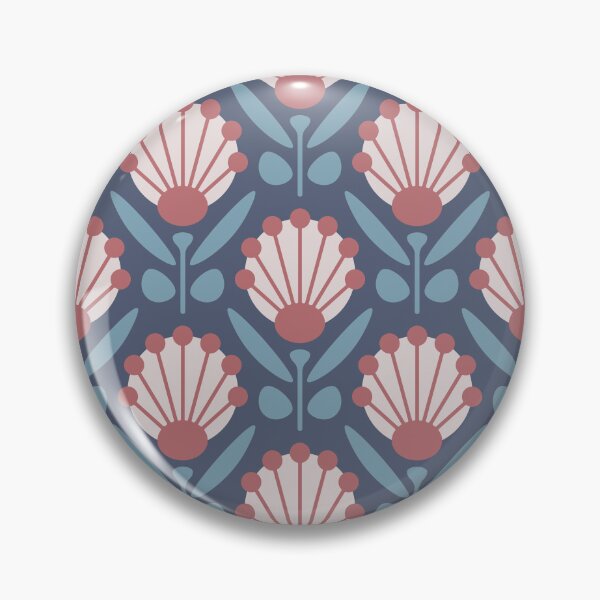 Item preview, KF 0090 F - Vintage Retro Dandelion Flower 70s Modern Geometric Floral Pattern designed and sold by KhakiFinch.
