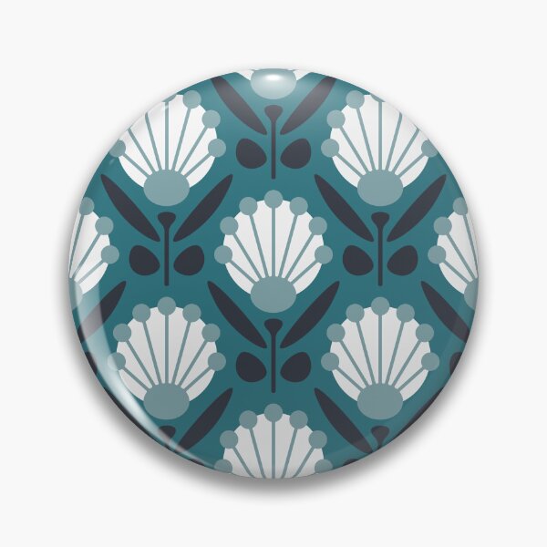 Item preview, KF 0090 H - Vintage Retro Dandelion Flower 70s Modern Geometric Floral Pattern designed and sold by KhakiFinch.