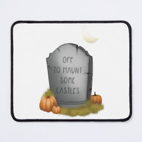 Item preview, Off To Haunt Some Castles, Spooky Halloween, Gravestone designed and sold by WickedBurrow.