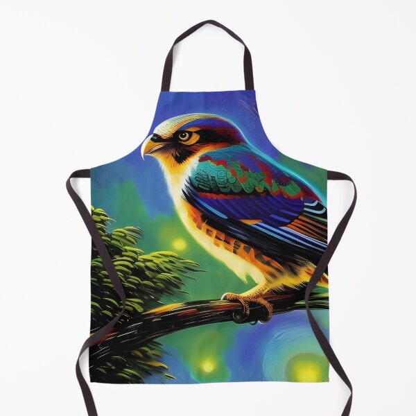 Item preview, Blue and Green Night Owl, impasto, Ai Generated Art designed and sold by ACC .