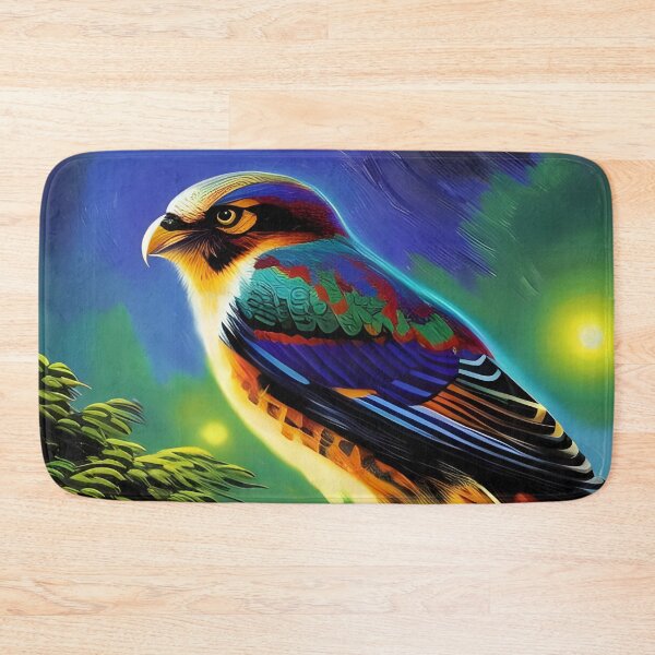 Item preview, Blue and Green Night Owl, impasto, Ai Generated Art  designed and sold by ACC .
