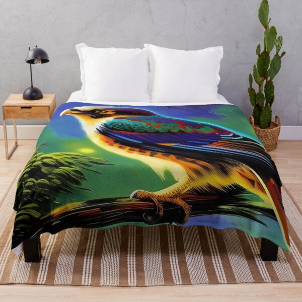 Item preview, Blue and Green Night Owl, impasto, Ai Generated Art designed and sold by ACC .