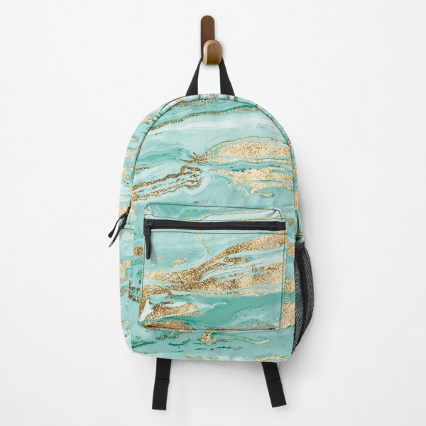 Item preview, Stylish Mint Gold Marble Abstract Liquid Paint designed and sold by InovArtS.