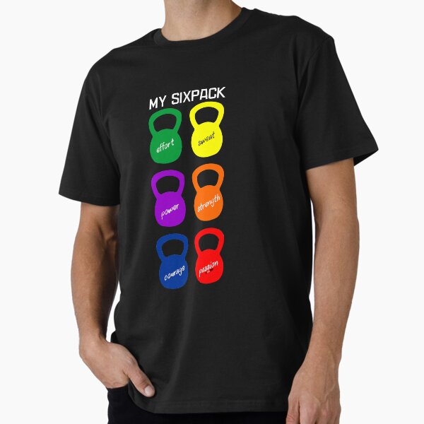 Item preview, Fitnoquit Six Pack Kettlebell T-Shirt designed and sold by jcmeneses.