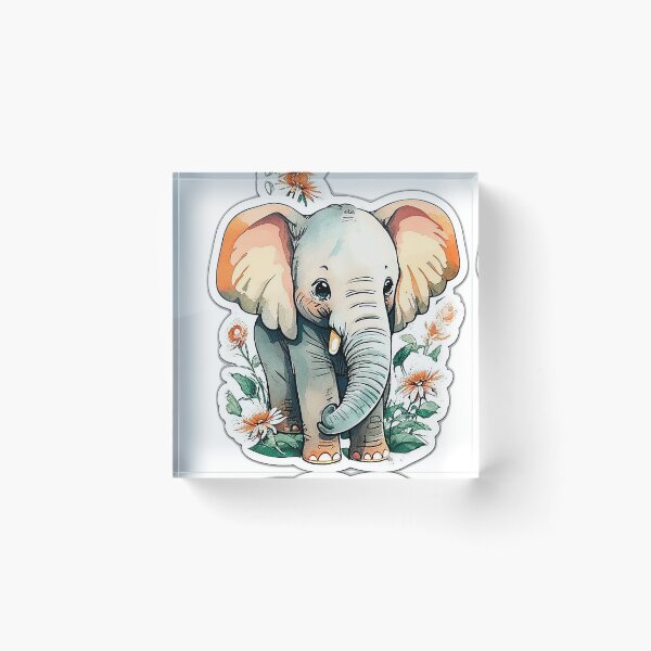 Item preview, cute baby elephant designed and sold by HAMDY-art.