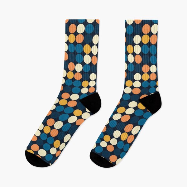 Item preview, Vibrant Polka Dots Abstract Pattern Blue Yellow Orange designed and sold by DaliusD.