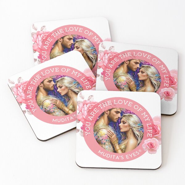 Item preview, Romantic " You are the love of my life" Divine Soft Soulmates Couple Sticker designed and sold by MuditasEyes.