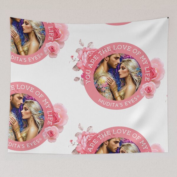 Item preview, Romantic " You are the love of my life" Divine Soft Soulmates Couple Sticker designed and sold by MuditasEyes.