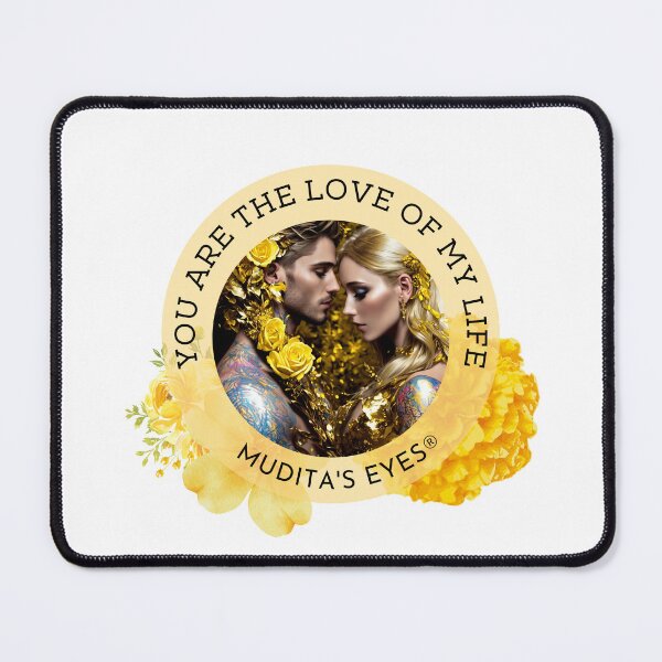 Item preview,  Romantic " You are the love of my life" Divine Floral Soulmates Couple Sticker designed and sold by MuditasEyes.