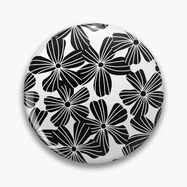 Item preview, Blooming Flower Blossoms Pattern (black/white) designed and sold by Design Minds Boutique.