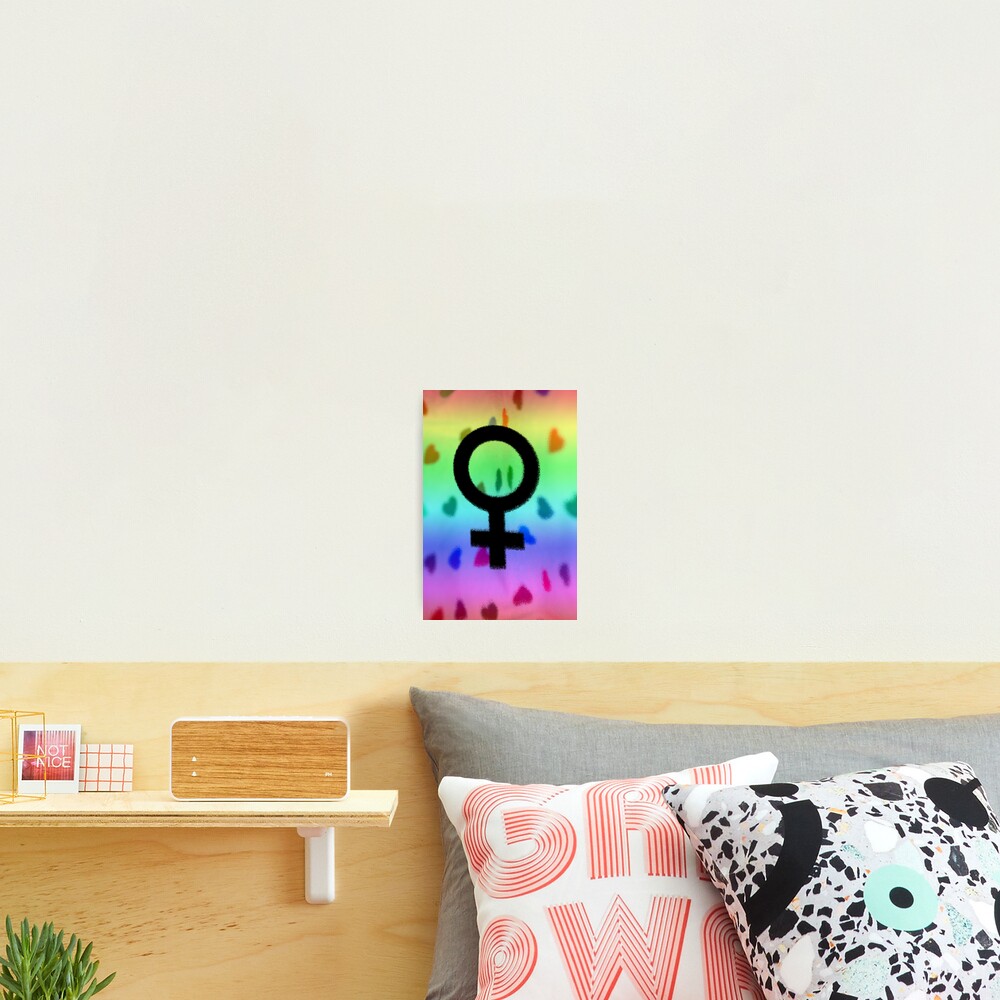 Venus Rainbow Hearts Photographic Print