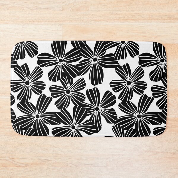Item preview, Blooming Flower Blossoms Pattern (black/white) designed and sold by Design Minds Boutique.