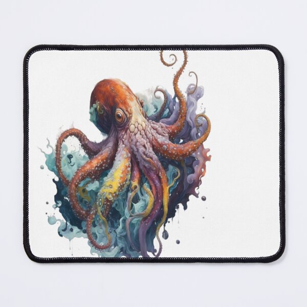 Item preview, A vibrant Giant Pacific Octopus. With its tentacles gracefully spread out, this colorful creature captivates the eye designed and sold by WildSpiritPaint.