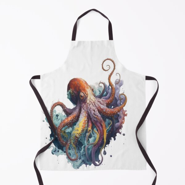 Item preview, A vibrant Giant Pacific Octopus. With its tentacles gracefully spread out, this colorful creature captivates the eye designed and sold by WildSpiritPaint.