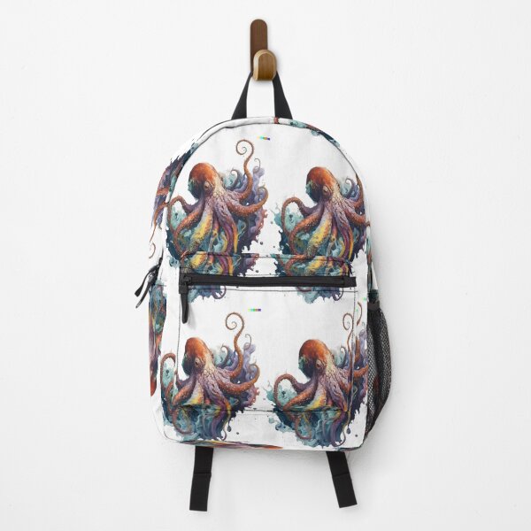 Item preview, A vibrant Giant Pacific Octopus. With its tentacles gracefully spread out, this colorful creature captivates the eye designed and sold by WildSpiritPaint.
