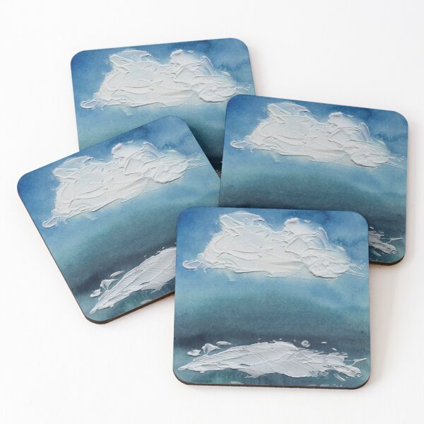 Item preview, Ocean Wave and a Cloud - Watercolor Painting designed and sold by Pattokarts.