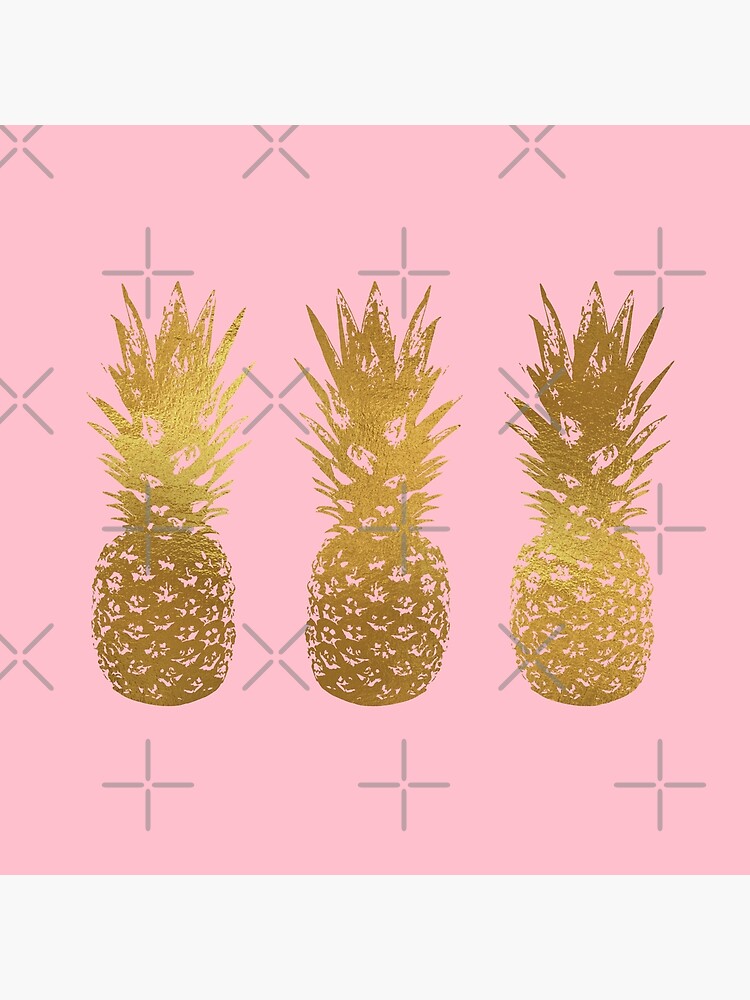 "Pink and Gold Pineapple" Throw Pillow for Sale by theroyalsass Redbubble