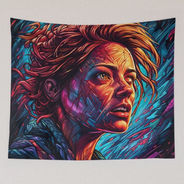 Item preview, Scarred woman escaping pain designed and sold by UninteligentArt.