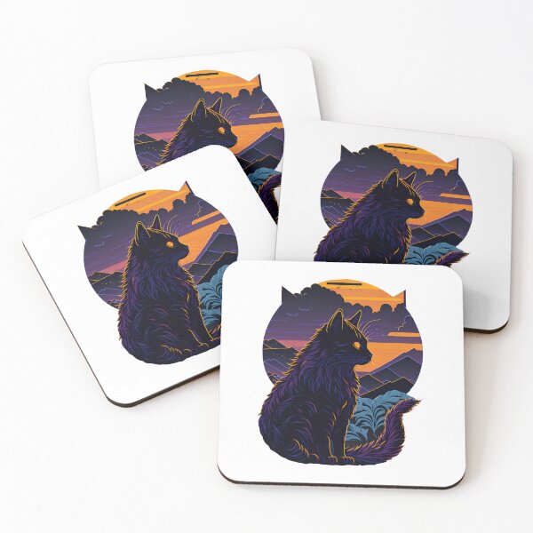 Item preview, black cat sunset designed and sold by HAMDY-art.