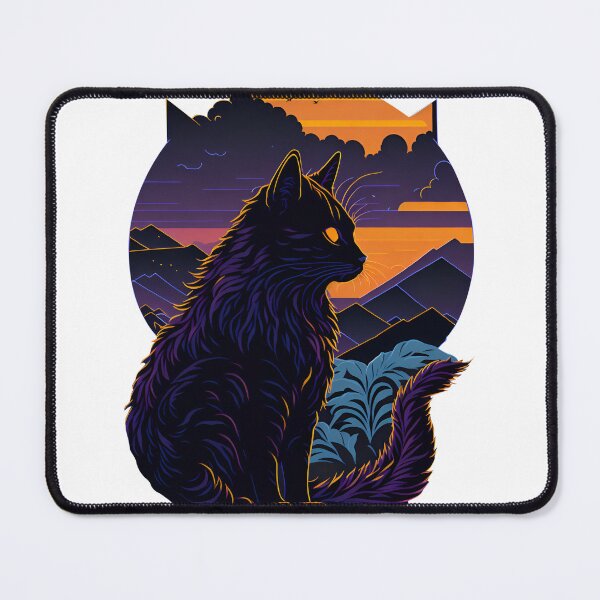 Item preview, black cat sunset designed and sold by HAMDY-art.