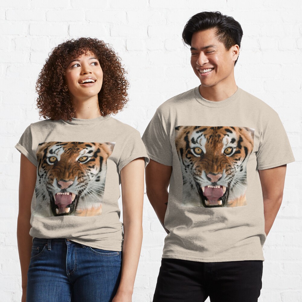 Tiger Fierce Face Glow' Men's T-Shirt