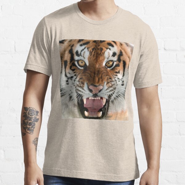 Tiger Fierce Face Glow' Men's T-Shirt