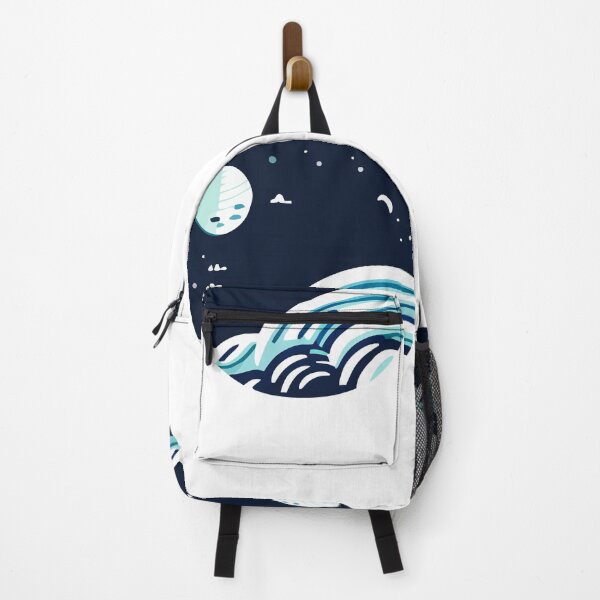 Item preview, Moon and Oceanic Serenity Aesthetic Wave Symphony: Captivating T-Shirt Sticker Celebrating the Serene Beauty of Oceanic Waves in Mesmerizing Aesthetics designed and sold by Koolzilla.