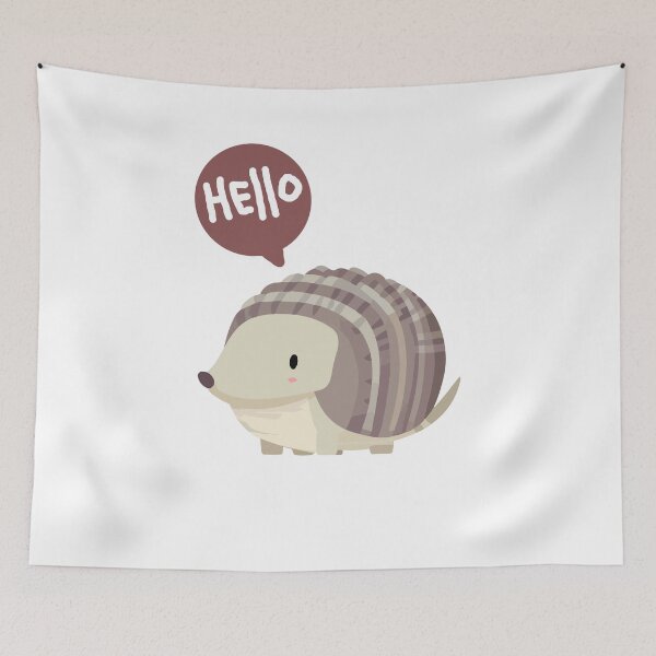 Item preview, Cute Armadillo 2 Hello designed and sold by HarshBrown.